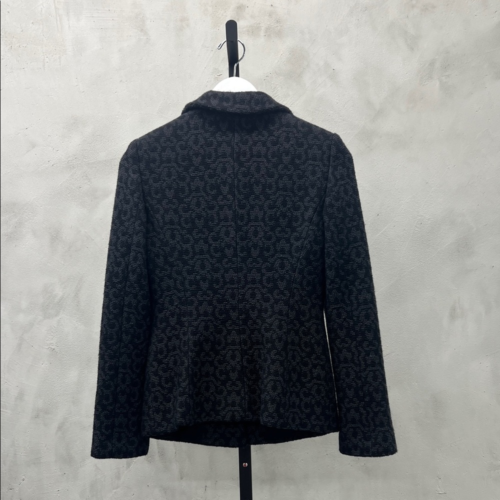 Giorgio Armani Dark Gray Textured Women's Blazer - Picture 2 of 6